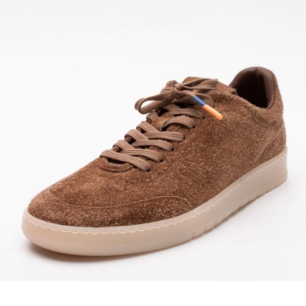 NWT MSRP$586 BARRACUDA Suede Leather Sneakers  EU40 Distressed Made in Italy